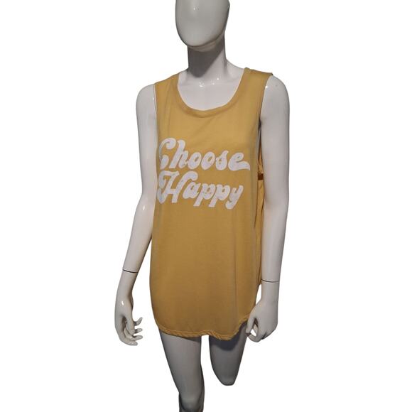 Grayson Threads Womens sz XXL “Choose Happy” Grungecore Academia Prep Tank Top - Picture 6 of 9